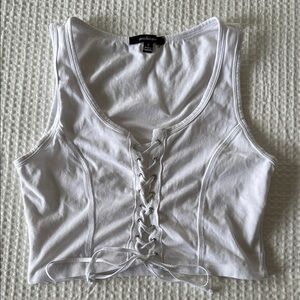 Ambiance Sleeveless Fitted Crop Tank Top